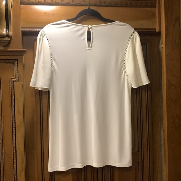 Ann Taylor Elegant Ivory Blouse Size Medium - Picture 3 of 4
